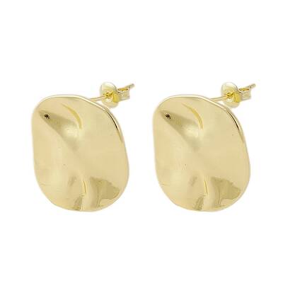 Brass Stud Earrings