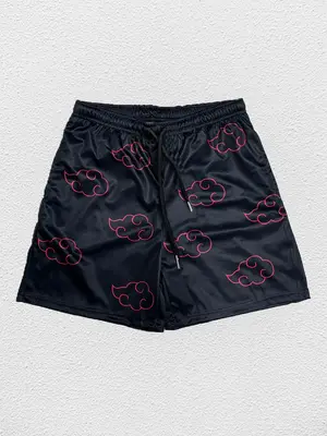 Men's Cloud Print Drawstring Waist Sports Shorts, Regular Fit Casual Breathable Pocket Shorts for Summer, Men's Sportswear fo...