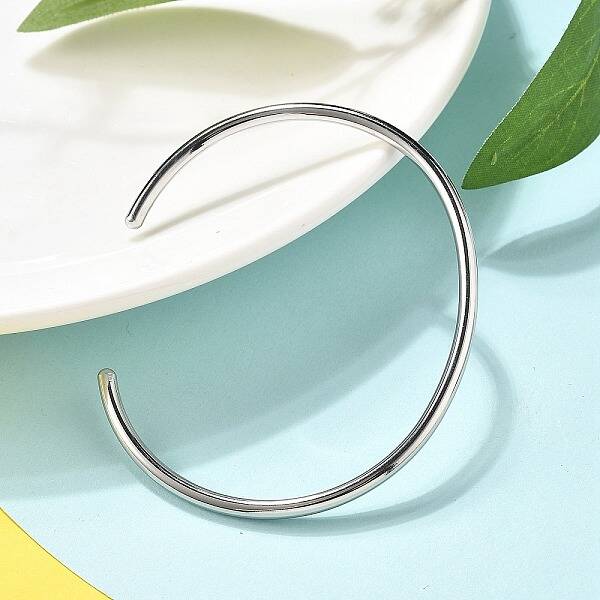 304 Stainless Steel Cuff Bangles for Women Men