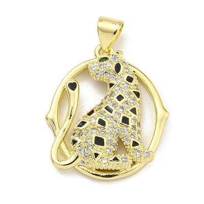 Brass Micro Pave Cubic Zirconia Pendants