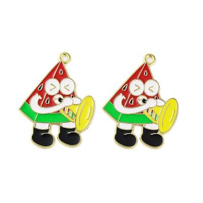 Golden Plated Alloy Enamel Pendants