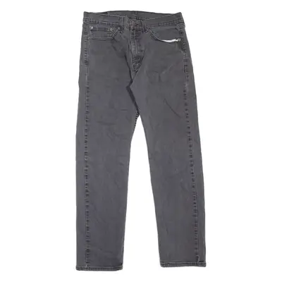 LEVI'S 505 Jeans Mens Grey Regular Straight W34 L32