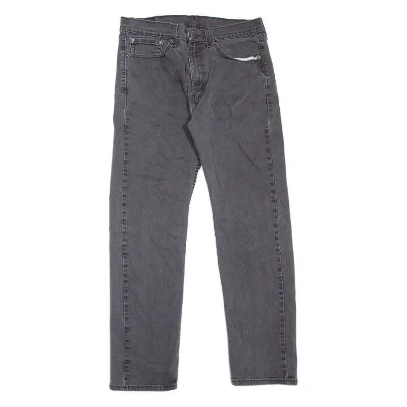 LEVI'S 505 Jeans Mens Grey Regular Straight W34 L32