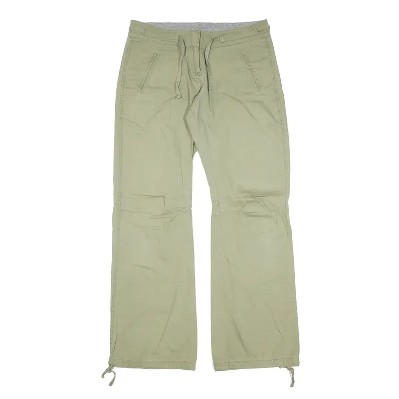 PUMA Casual Chino Style Trousers Green Regular Bootcut Womens W28 L32