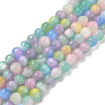 Natural Selenite Beads Strands