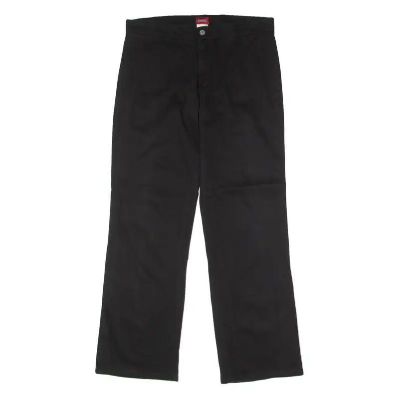 DICKIES Workwear Womens Trousers Black Regular Wide-Leg W34 L31