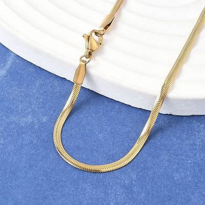 Ion Plating(IP) 304 Stainless Steel Snake Chains Necklaces
