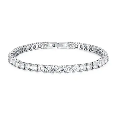 Sterling Silver Moissanite Chain Bracelet