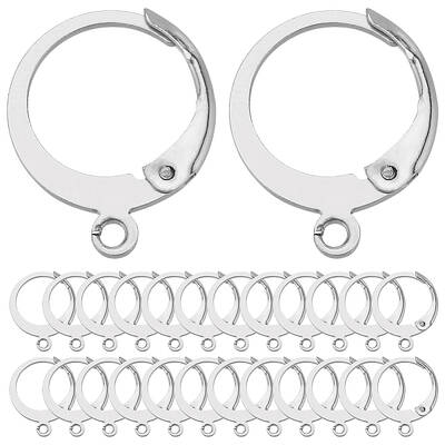 120Pcs 304 Stainless Steel Leverback Earring Findings