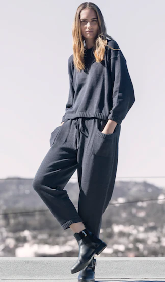mimi hand knit suit - graphite | Size: small