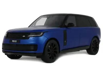 2024 Range Rover P615 SV Blue Metallic with Black Top 1/18 Model Car by GT Spirit