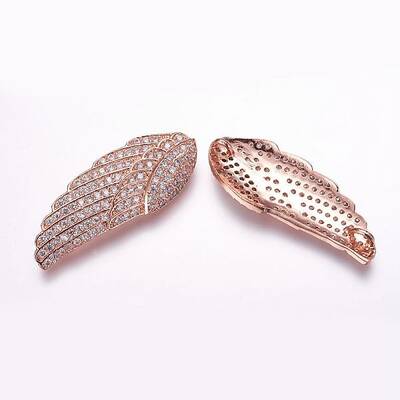 Brass Micro Pave Cubic Zirconia Links