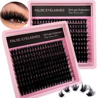 Mixed Length Eyelash Extensions, 200pcs/box Individual False Eyelashes, Reusable Eyelash Extensions, Self Grafting Curl Eyela...