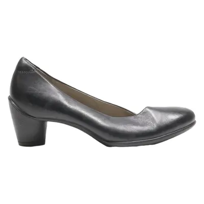 ECCO Pump Heels Black Leather Womens UK 5