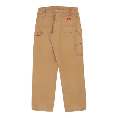Dickies Carpenter Trousers - 34W 32L Brown Cotton
