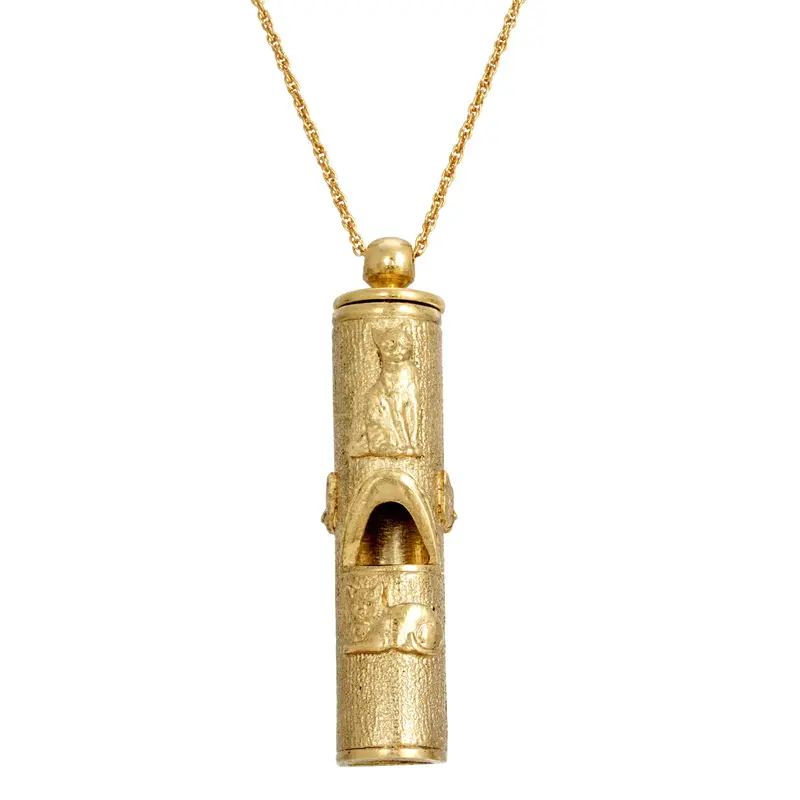 1928 Jewelry® 14k Gold Dipped Cat Whistle 30 In.