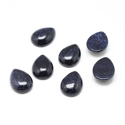 Synthetic Blue Goldstone Cabochons