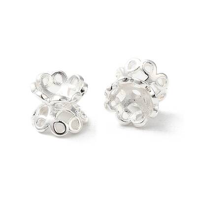 Rack Plating Flower Brass Beads