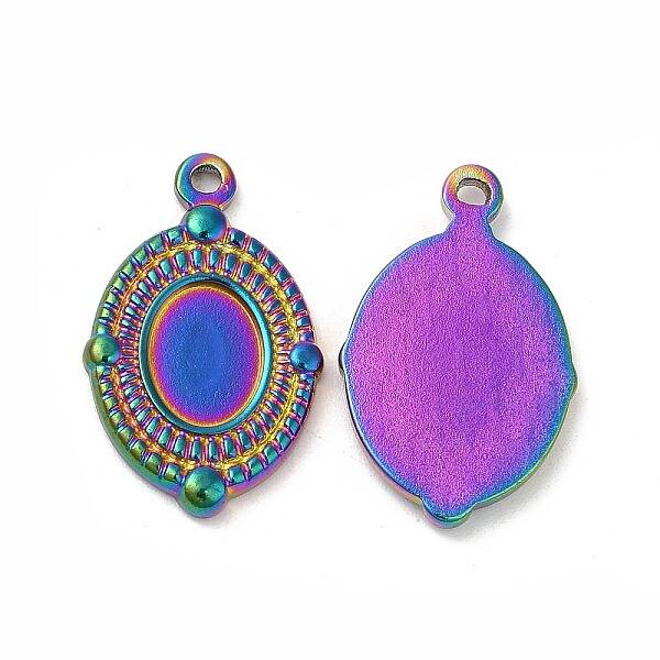 Ion Plating(IP) 304 Stainless Steel Pendant Cabochon Settings