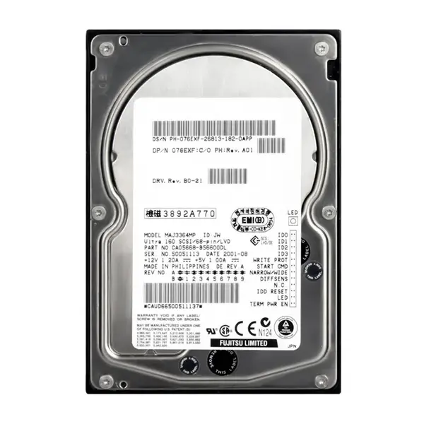 076EXF Dell 36GB Ultra-160 SCSI 10000 3.5-inch Hard Drive