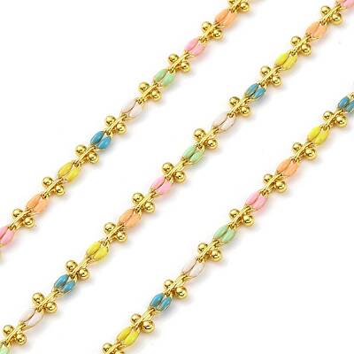 Brass Enamel Link Chains