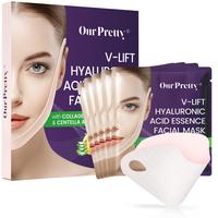 OURPRETTY V-Line Mask Double Chin Mask with Hyaluronic Acid & Aloe Vera for Jawline Definition and Facial Contours Skincare C...
