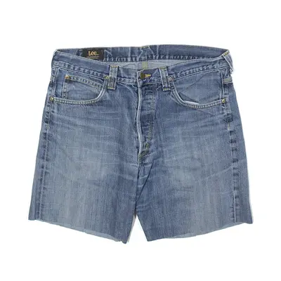 LEE Nash Cut Off Blue Regular Denim Shorts Mens M W32