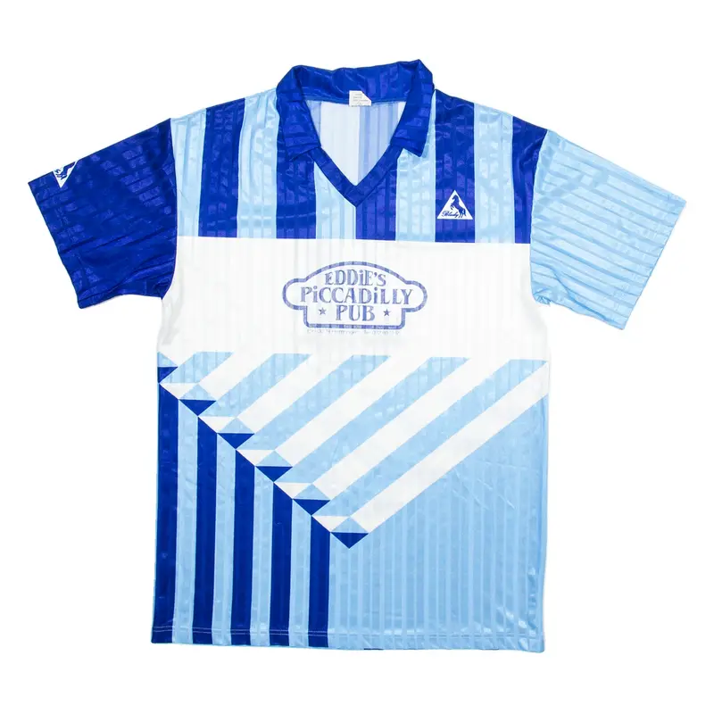 BLACKY Eddie's Piccadilly Pub Mens Jersey Blue V-Neck M