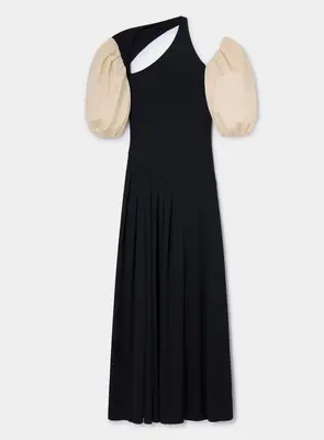 SWAN PUFF SLEEVE DRESS | Size: S