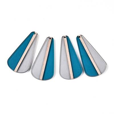Transparent Resin & Wood Pendants