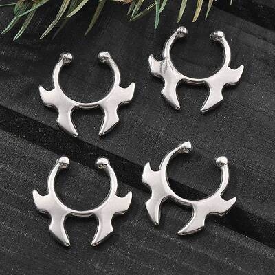 304 Stainless Steel Clip on Nose Rings