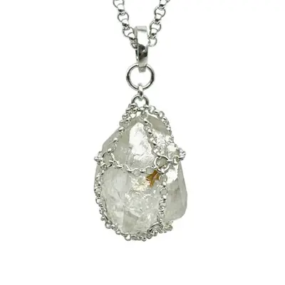Caged Quartz Pendant | Size: 30