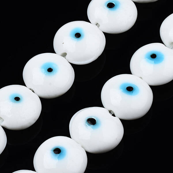 Handmade Evil Eye Lampwork Beads Strands