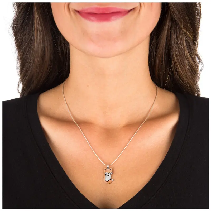 Fox Sterling & Copper Necklace - Pendant Only