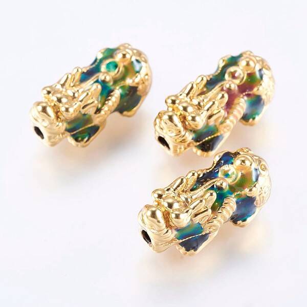 Brass Enamel Beads