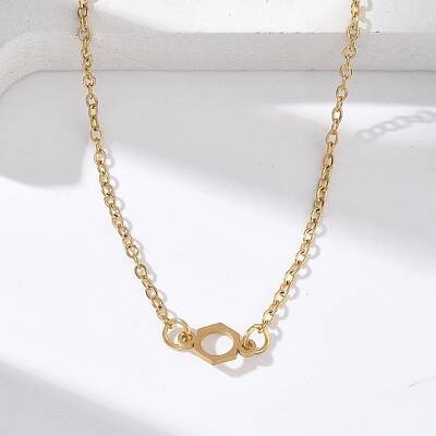 304 Stainless Steel Chemical Symbol Pendant Necklaces