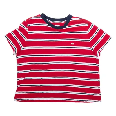 TOMMY JEANS Womens T-Shirt Red L