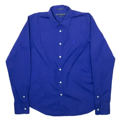 RALPH LAUREN SPORT Mens Plain Shirt Blue Long Sleeve S