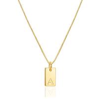 Initial Necklaces for Women 14K Gold Plated Letter Necklace Dainty Gold Name Necklace Personalized Initial Tag Pendant Neckla...