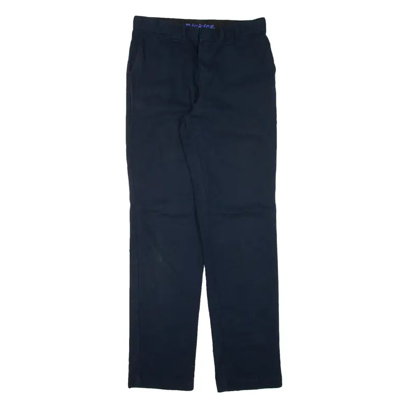 DICKIES Workwear Boys Trousers Blue Slim Tapered W28 L30