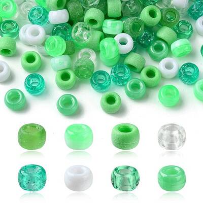 8 Styles Plastic Pearlized Beads