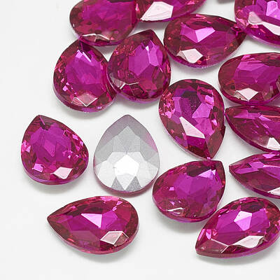 Pointed Back Glass Rhinestone Cabochons