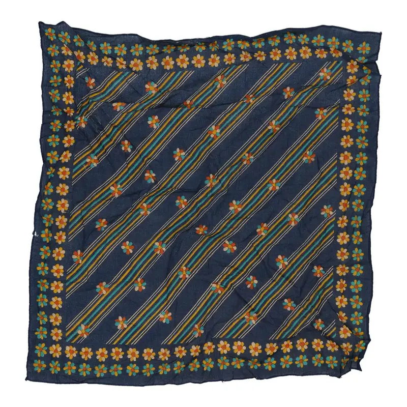 Unbranded Floral Scarf - No Size Navy Polyester