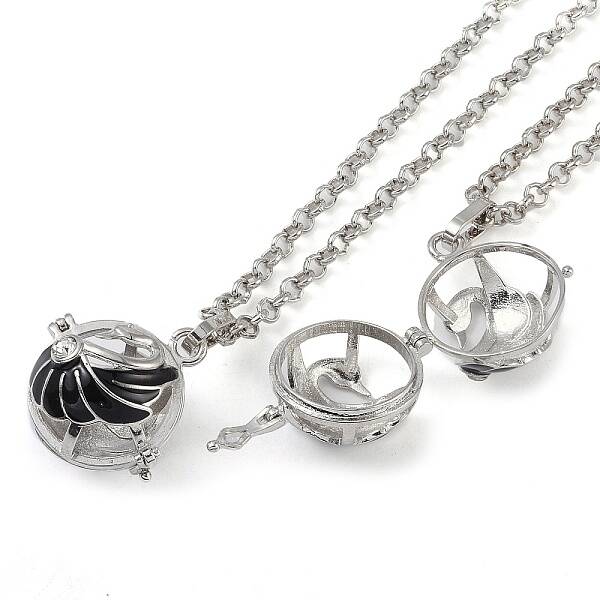 Brass Enamel Pendant Necklaces