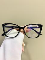 Simple Design  Anti-blue Light Cat Eye Frame Eyeglasses, Basic Glasses for Women & Men, Fashion Eyeglasses for Work, Daily De...