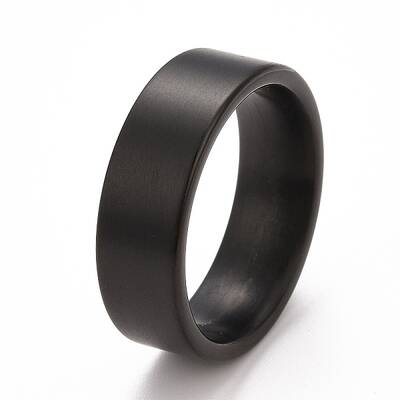 Ion Plating(IP) 304 Stainless Steel Plain Band Finger Ring for Men Women