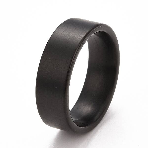 Ion Plating(IP) 304 Stainless Steel Plain Band Finger Ring for Men Women