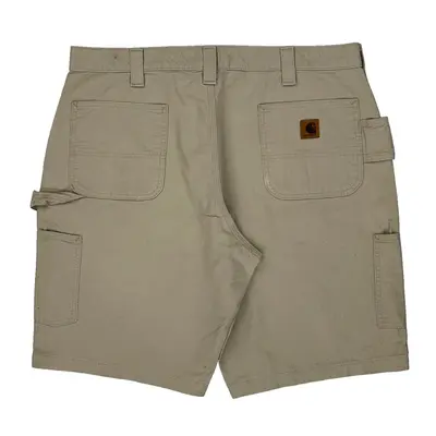 Carhartt Cargo Carpenter Shorts - 40W 11L Beige Cotton