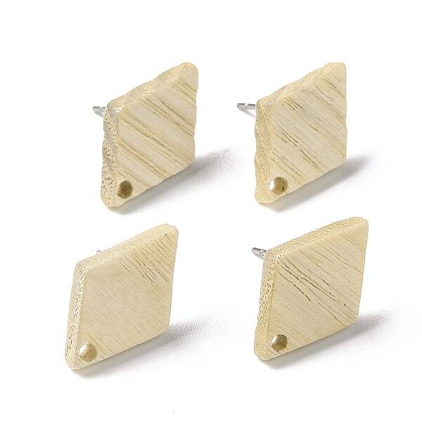 Ash Wood Stud Earring Findings