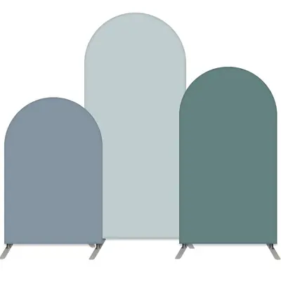 Aperturee Blue Green Party Double Sided Arch Backdrop Kit | Round Arch Backdrop Cover | Chiara Arch Backdrop Diy | Circle Arc...